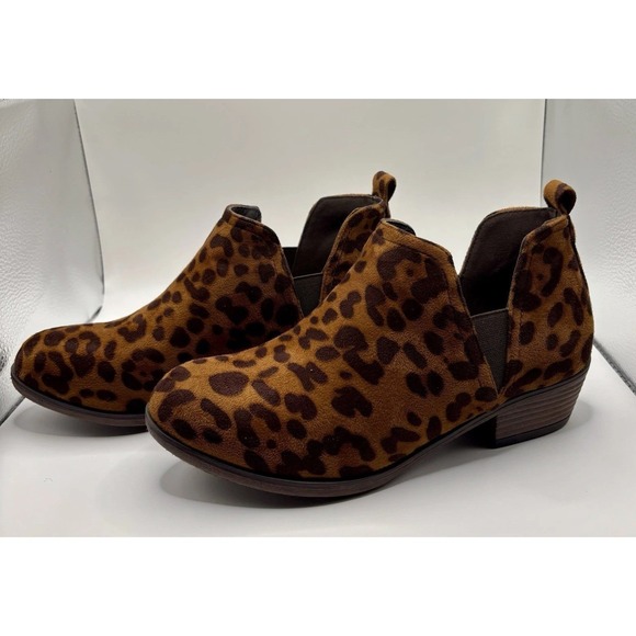 Pierre Dumas Kenzie 2 Leopard Print Slip On Ankle Boots Womens New in Box Boho - Picture 4 of 16